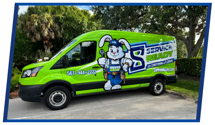 Service Ready Air Conditioning & Plumbing Van