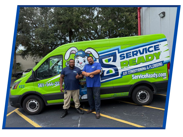 Service Ready Air Conditioning & Plumbing Company Van